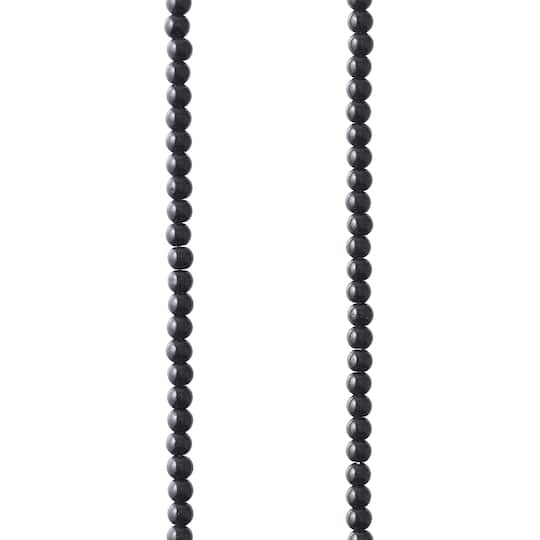 Black Round Glass Beads, 3mm by Bead Landing™